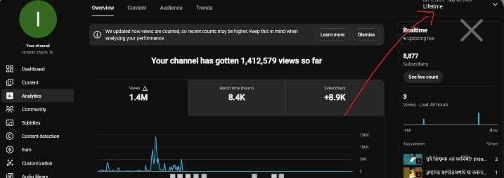 Yt channel 8k subs