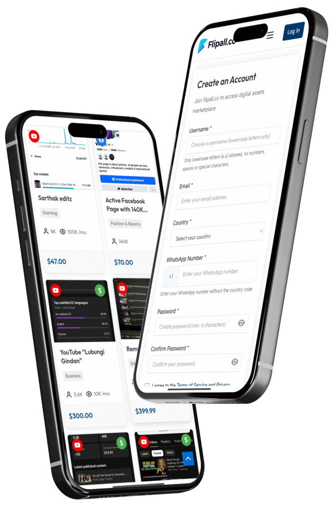 Flipall - Buy and Sell Online Businesses, Youtube Channels, Websites, Domains & Apps 2 flipall.co