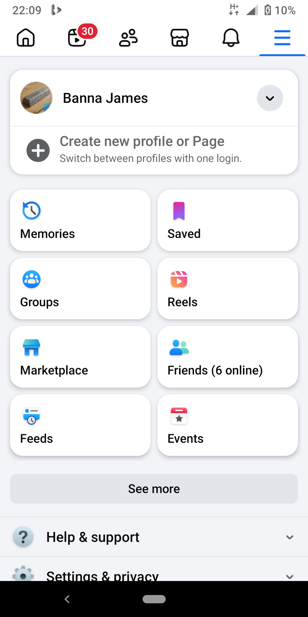 2 yrs Facebook with switch profile / 216 friends
