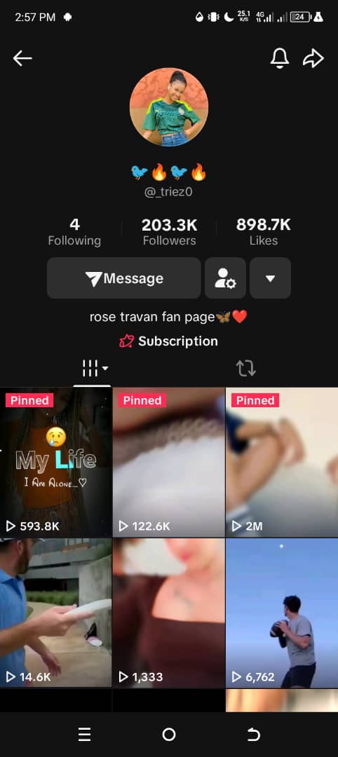 200k+ followers Tiktok Account
