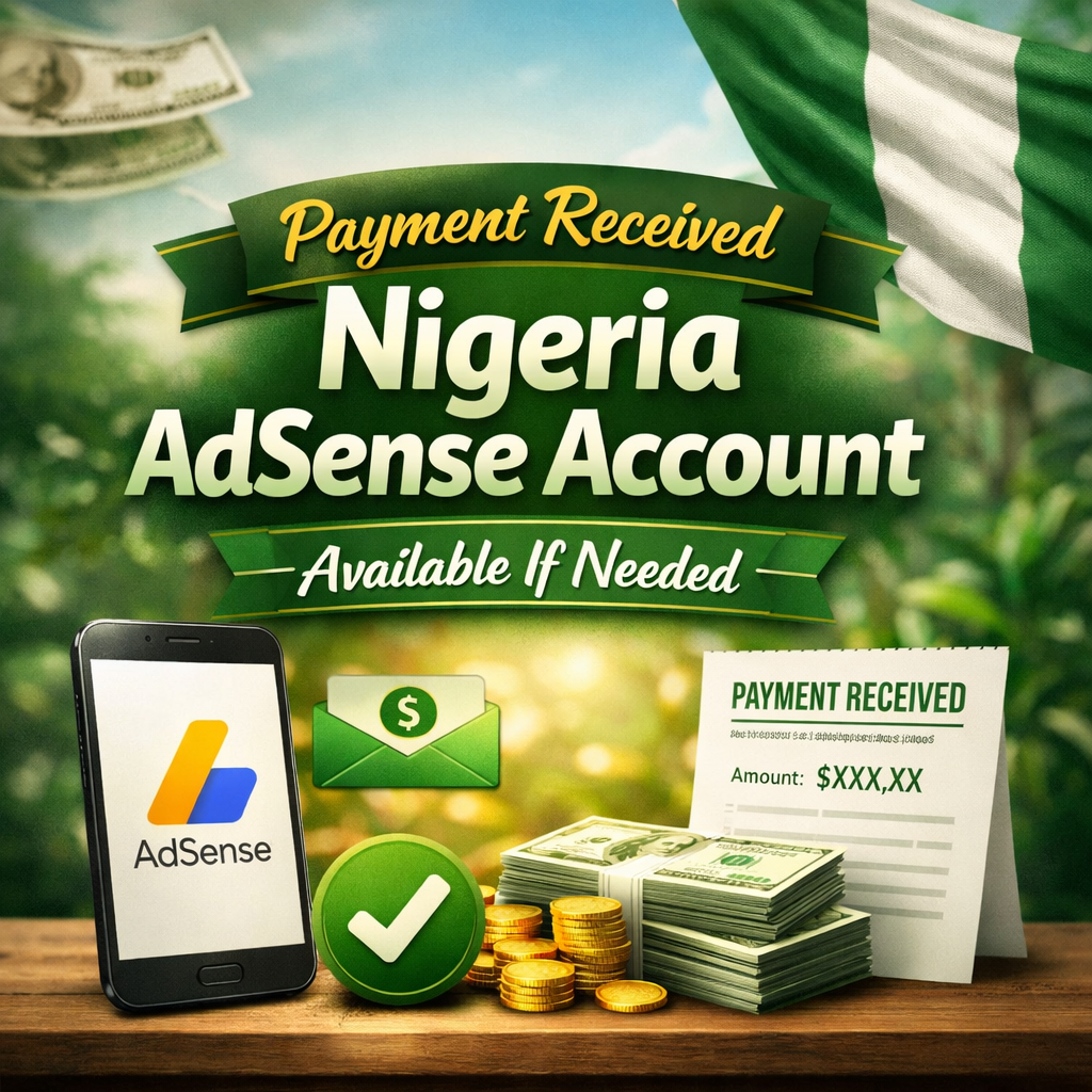 Payment received Nigeria AdSense account available