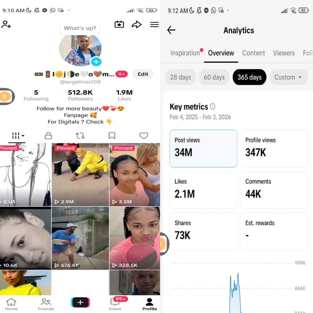 500k+ Followers Tiktok ✅