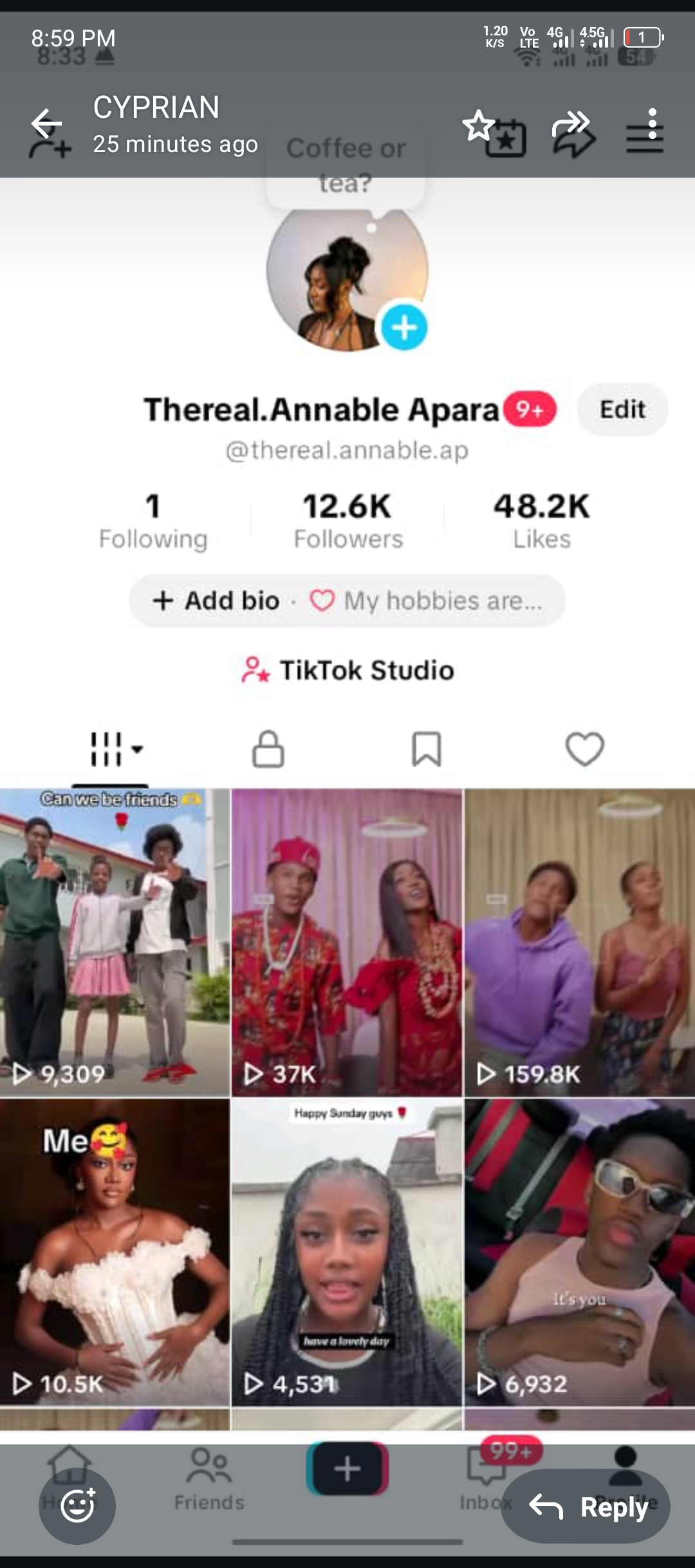 U.K Monetized TikTok account