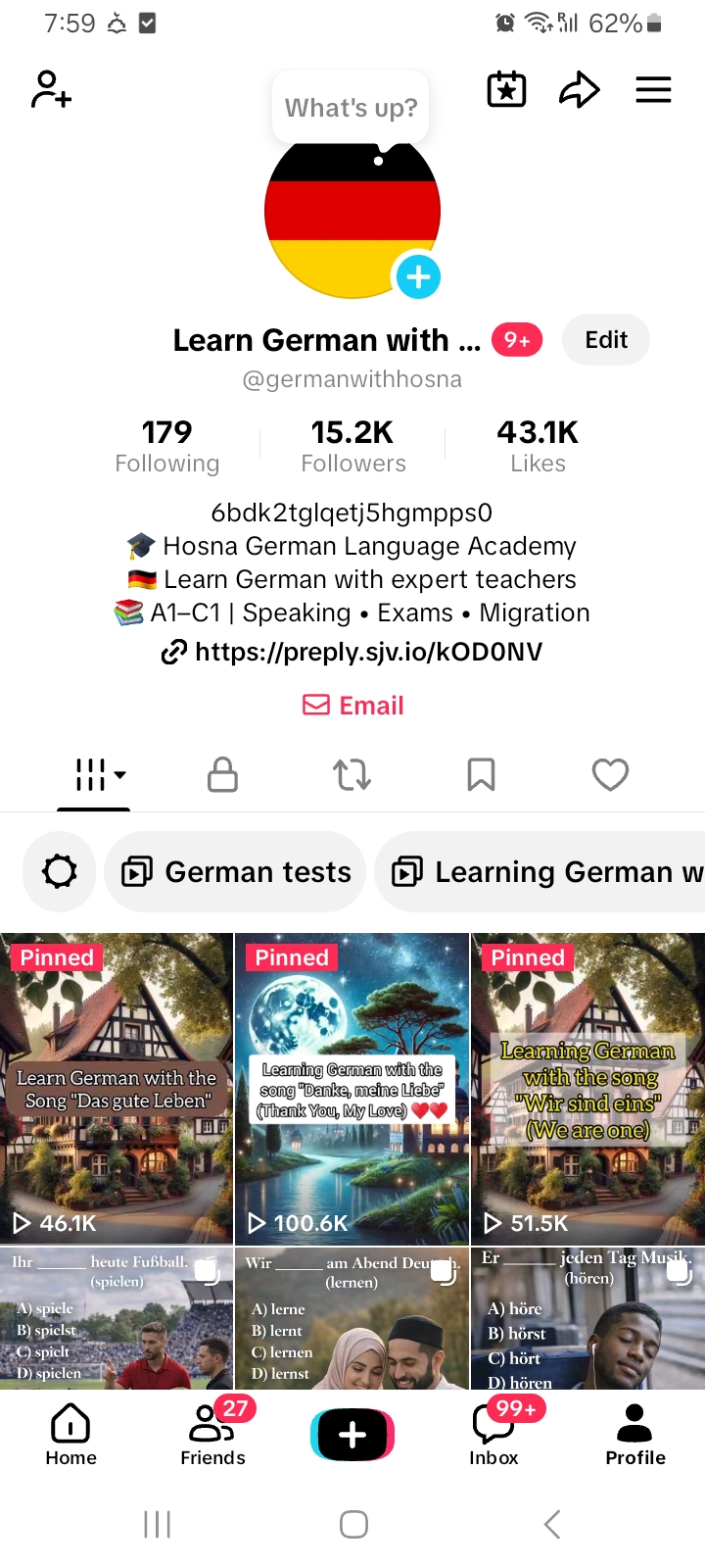 Learn German with Hosna 🇩🇪
