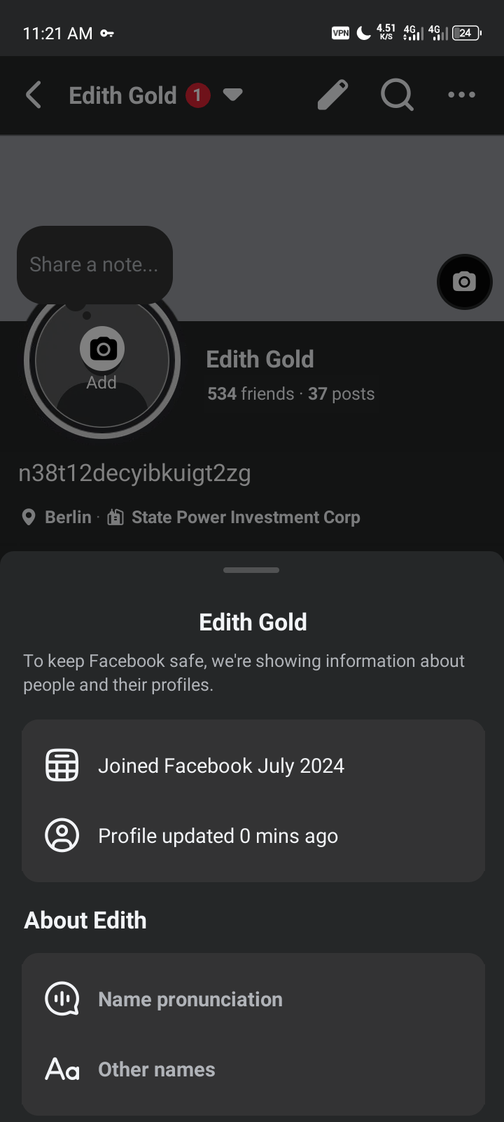 Edith Gold Page FB